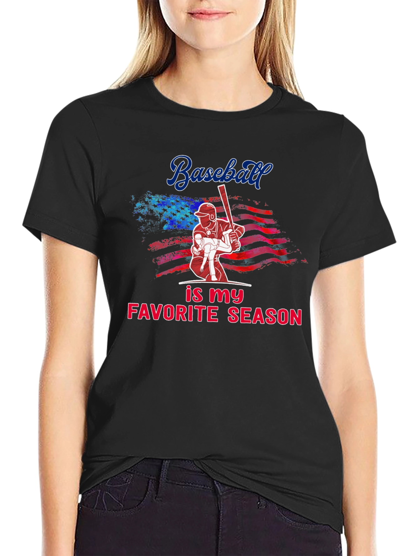 Baseball Favorite Season Graphic T-Shirt