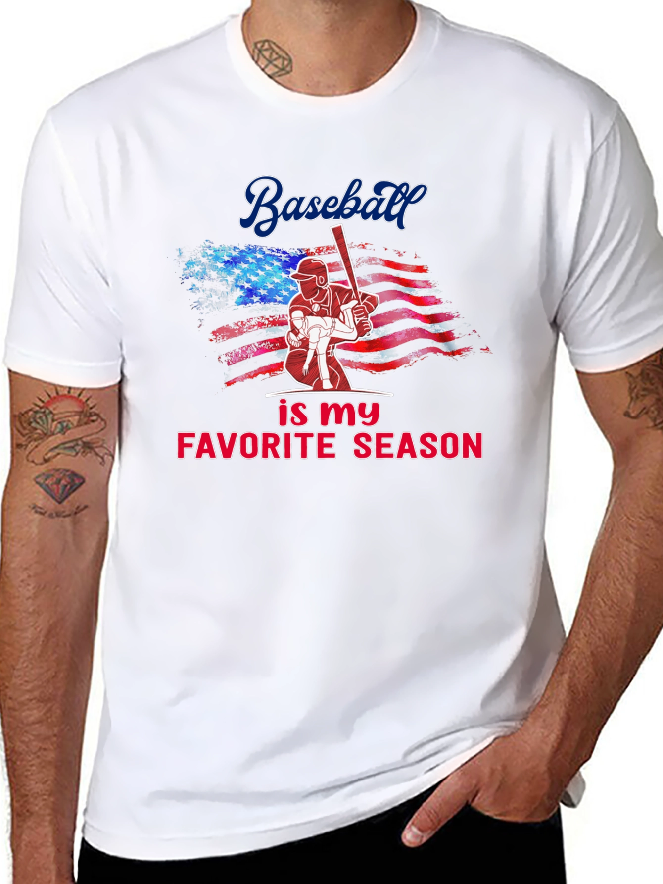 Baseball Favorite Season Graphic T-Shirt