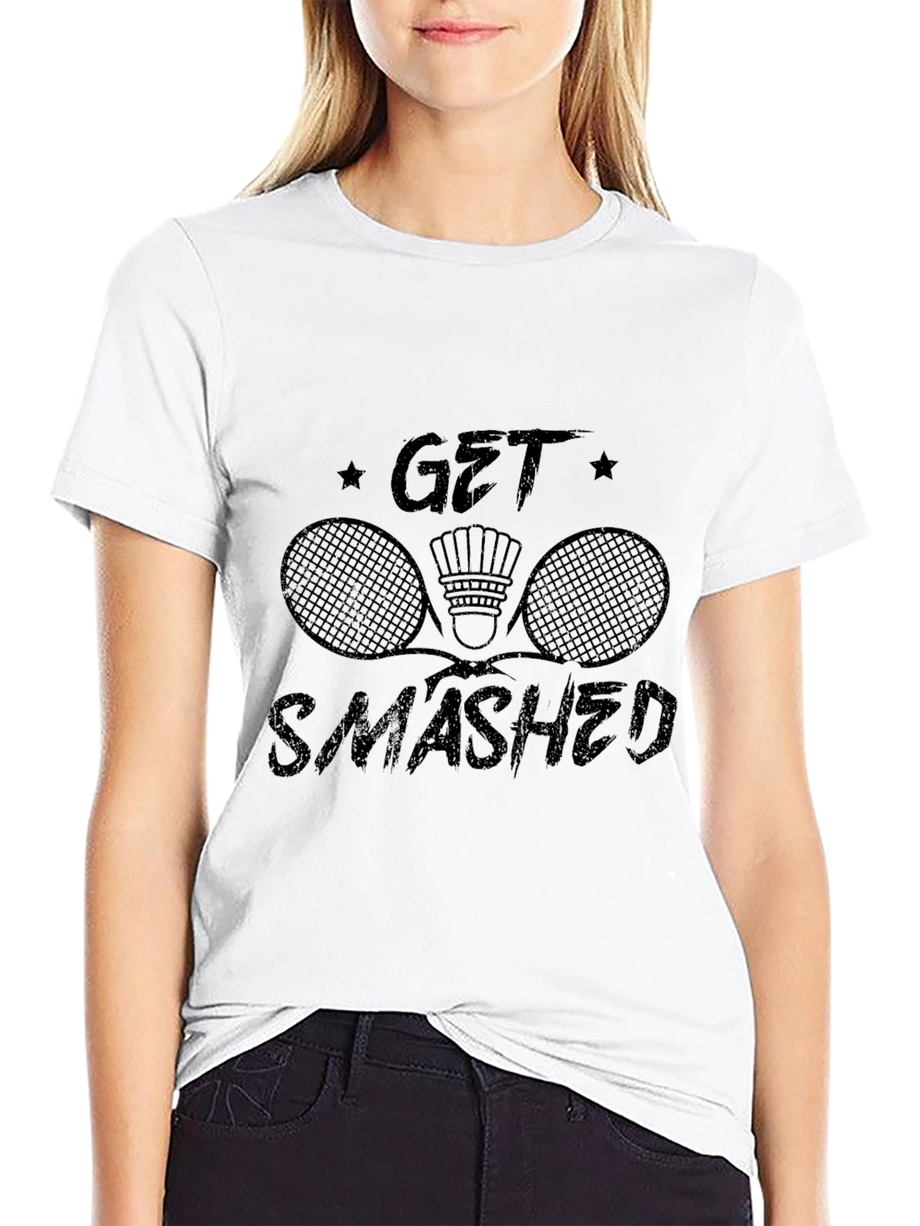 Get Smashed Badminton T-Shirt