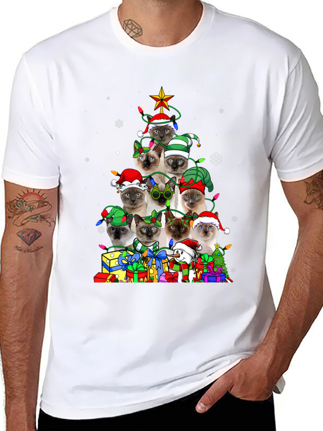 Cat Christmas Tree T-Shirt