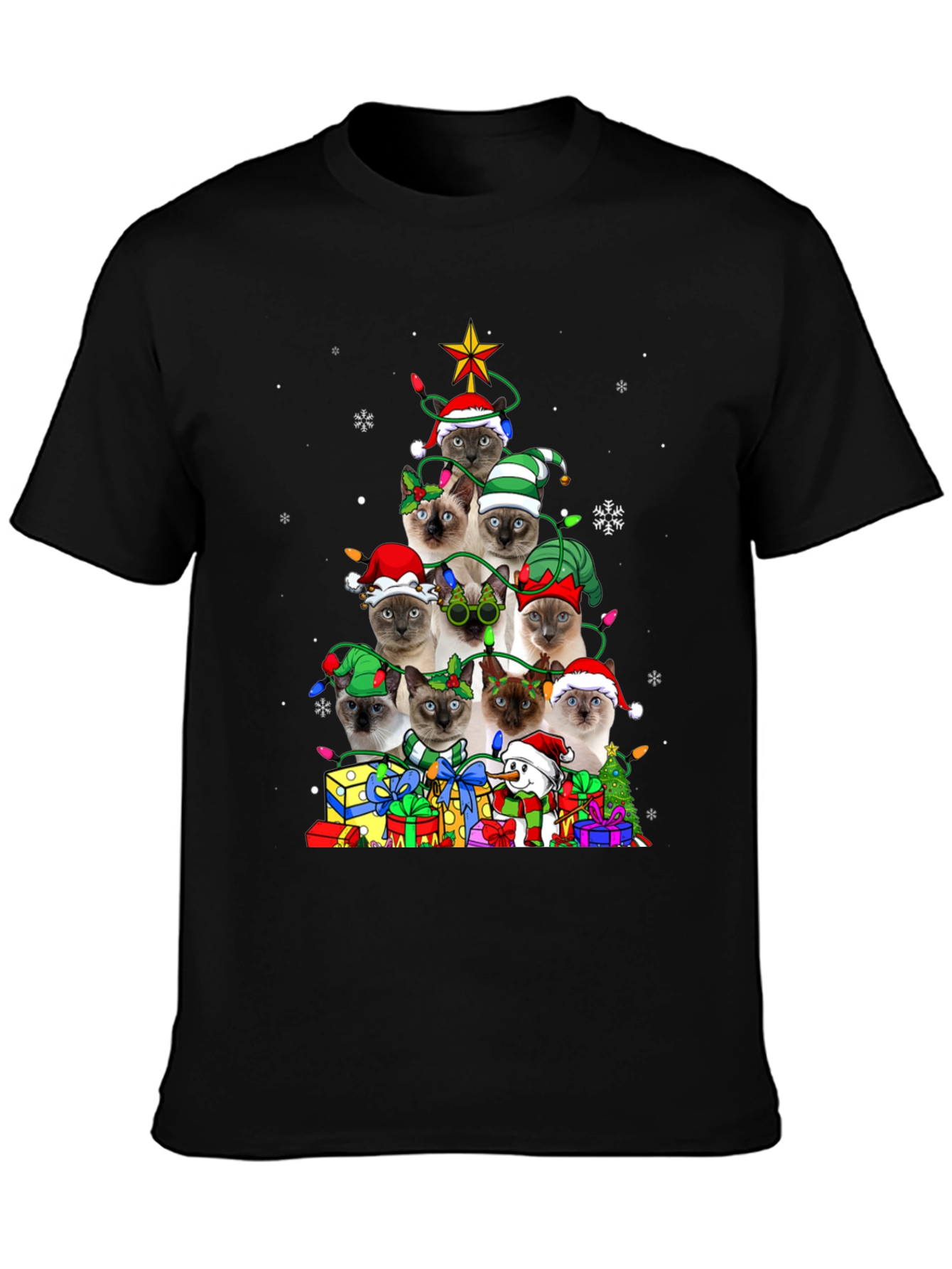 Cat Christmas Tree T-Shirt
