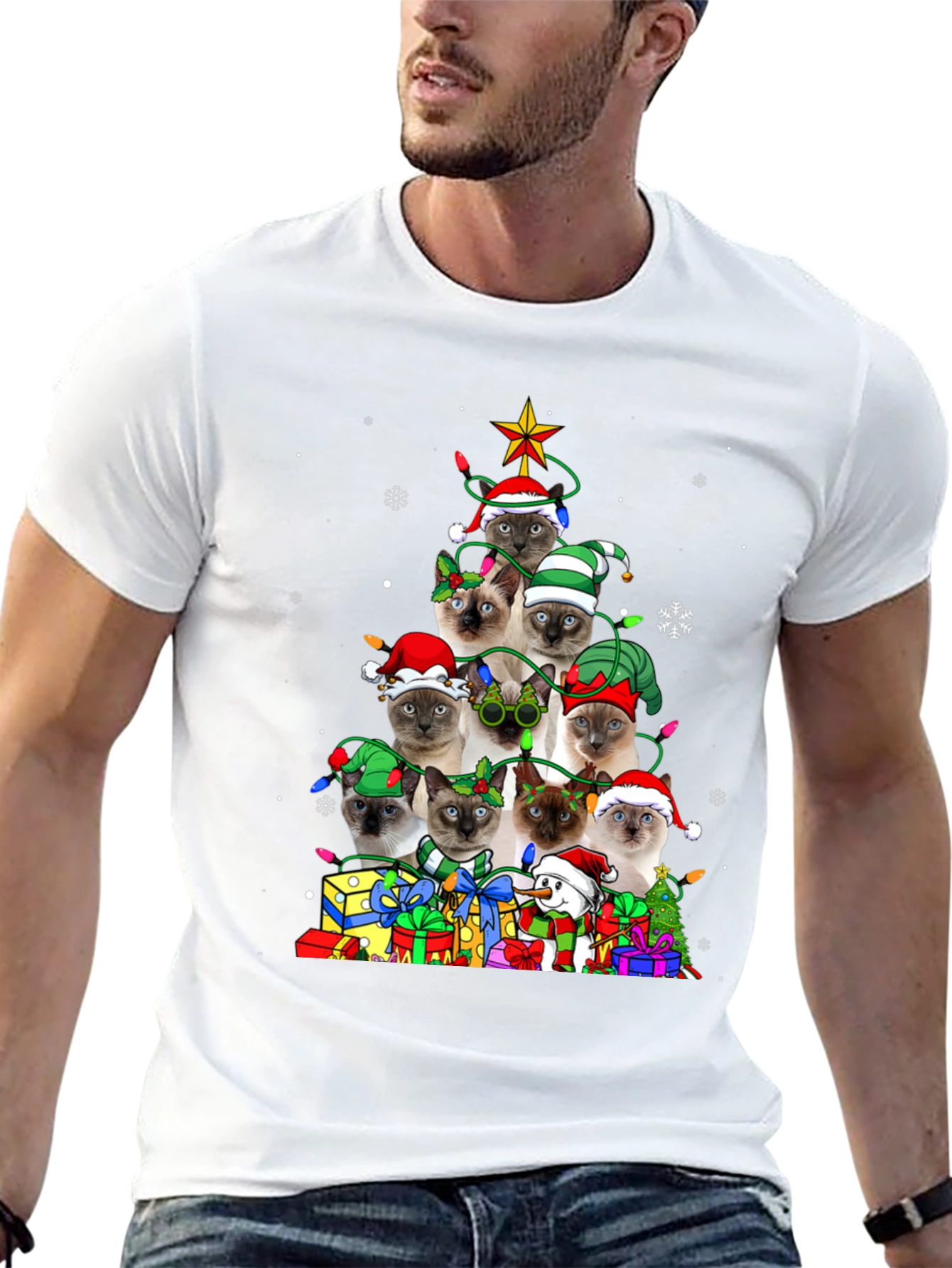 Cat Christmas Tree T-Shirt