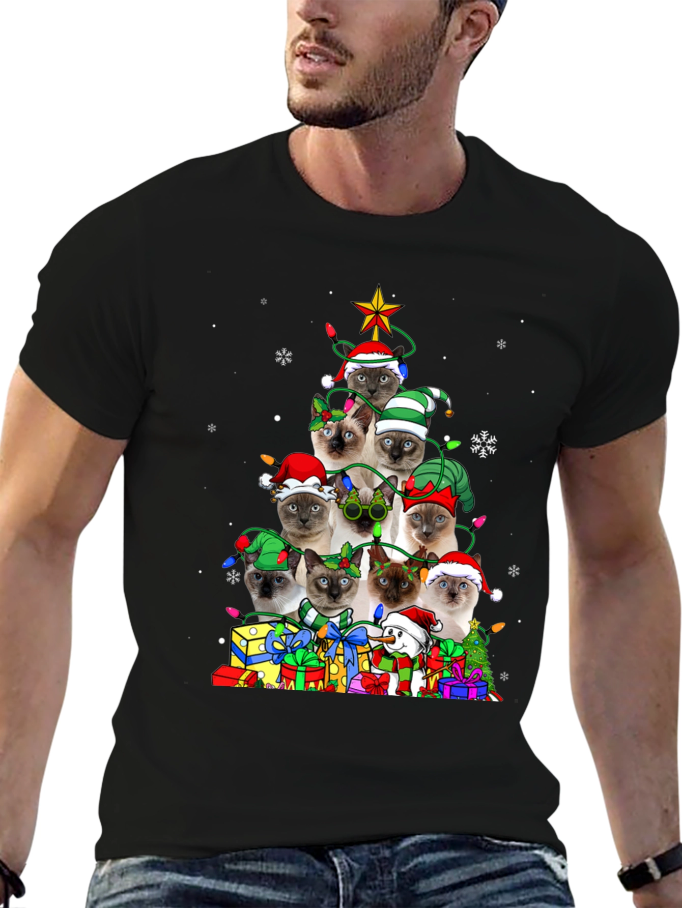 Cat Christmas Tree T-Shirt