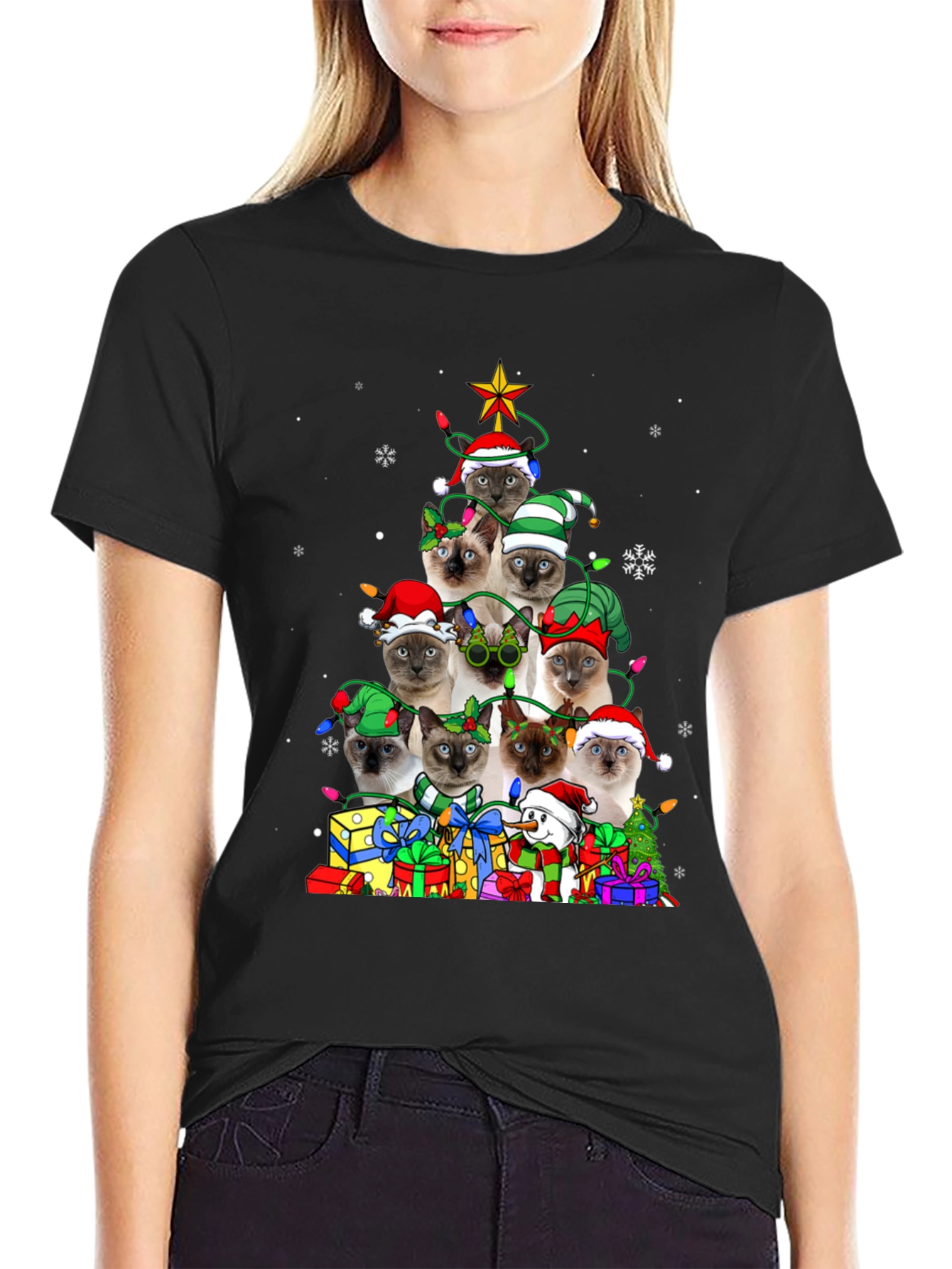 Cat Christmas Tree T-Shirt