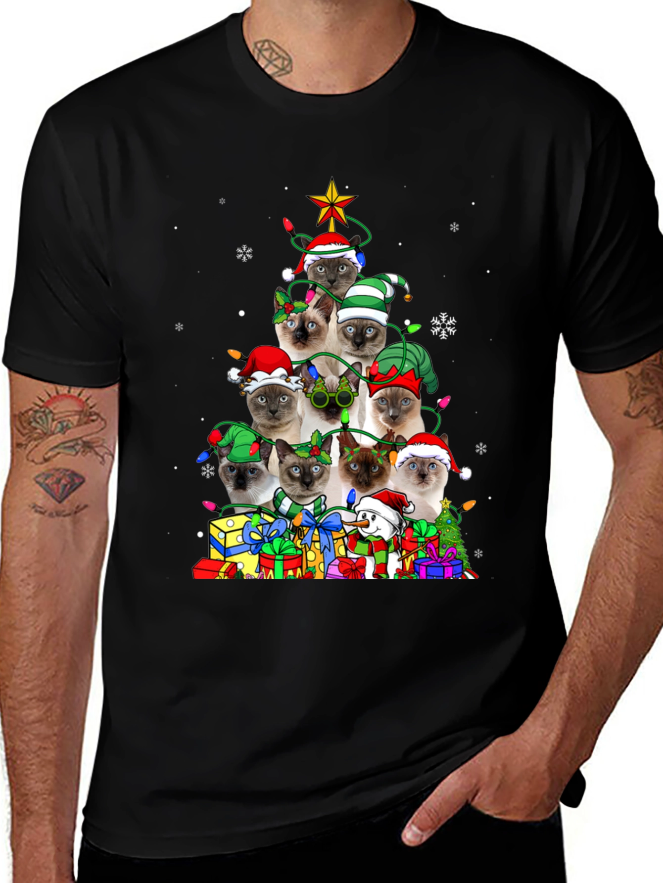 Cat Christmas Tree T-Shirt