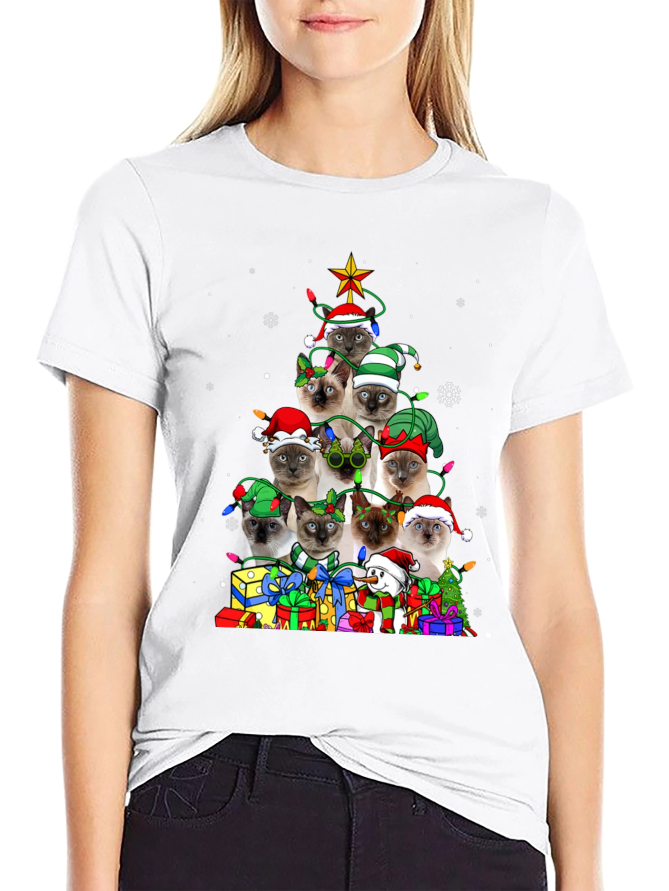 Cat Christmas Tree T-Shirt