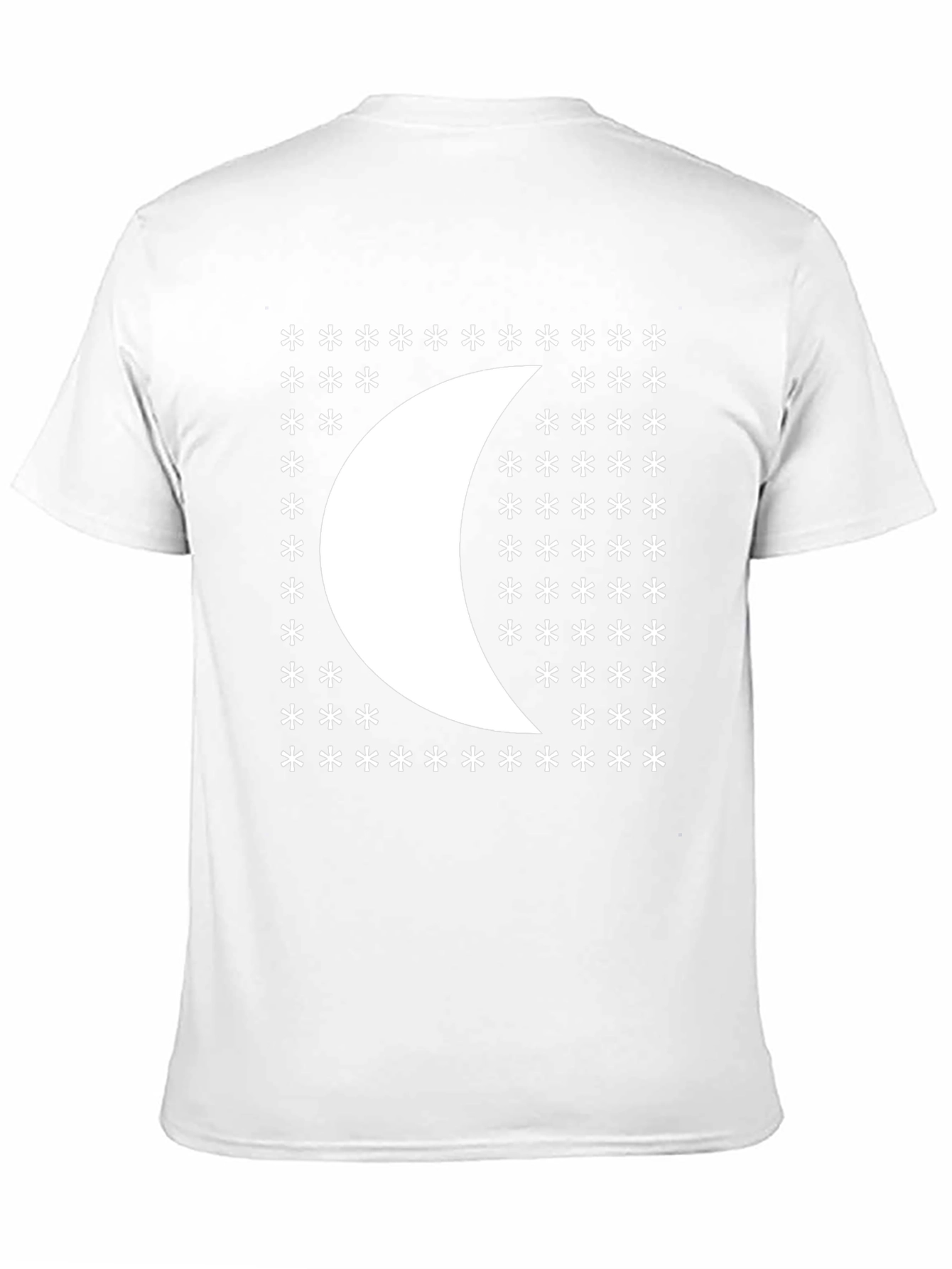 Crescent Moon Star Graphic Black T-Shirt