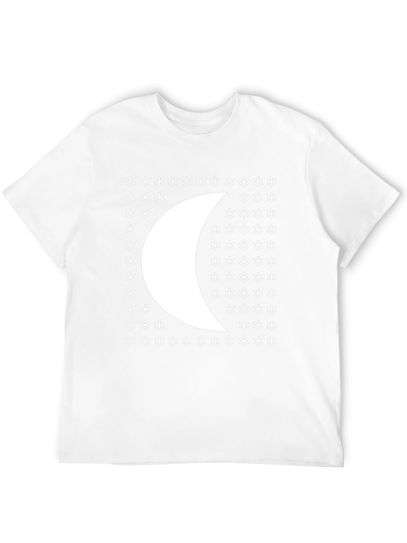 Crescent Moon Star Graphic Black T-Shirt