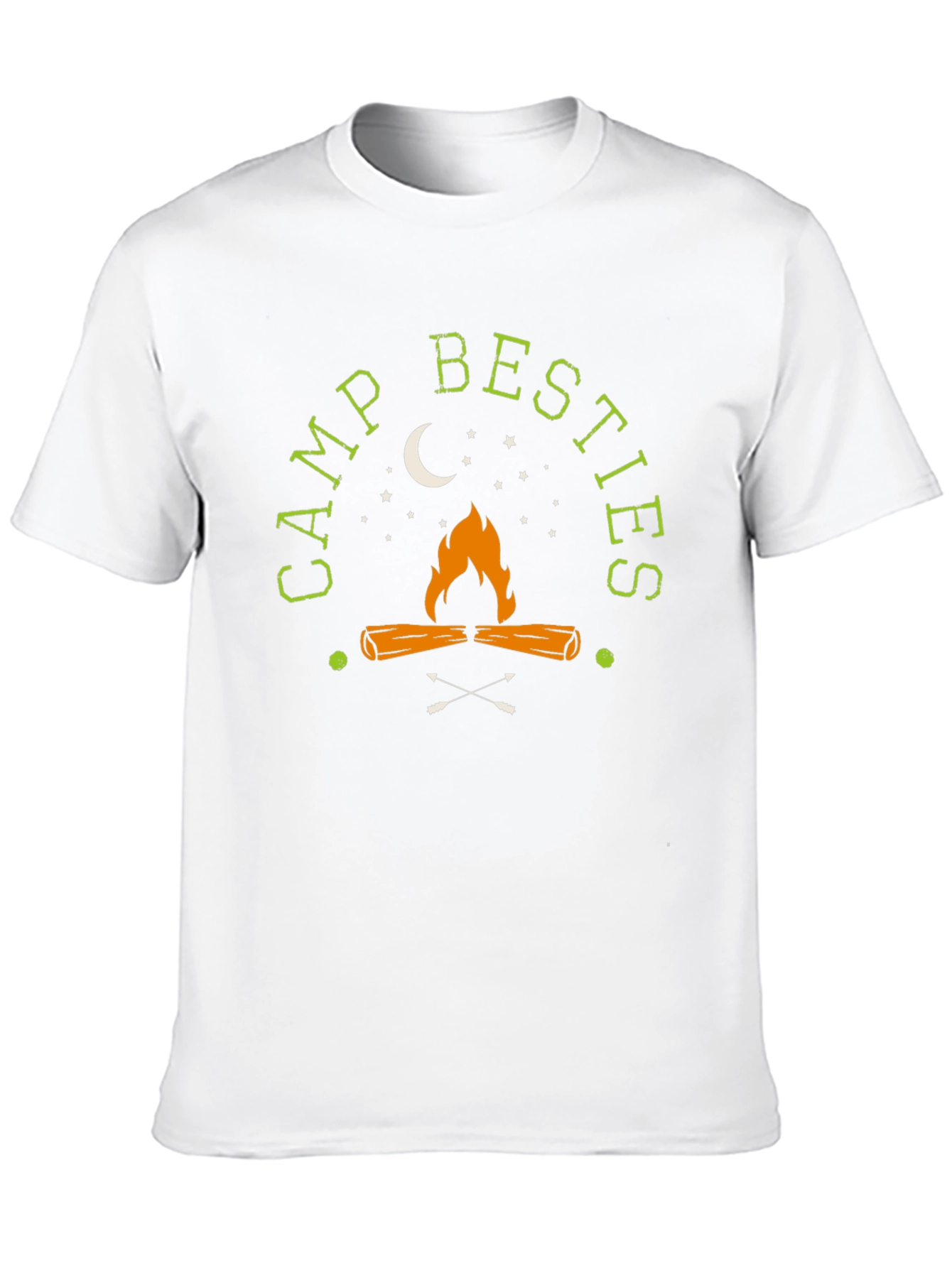 Camp Besties Graphic T-Shirt - Bonfire Design