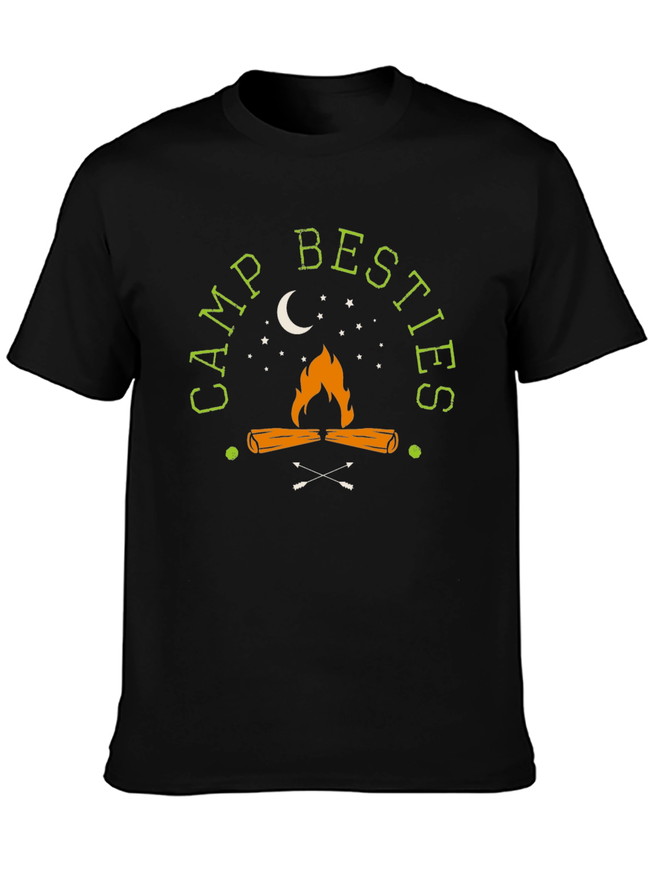 Camp Besties Graphic T-Shirt - Bonfire Design