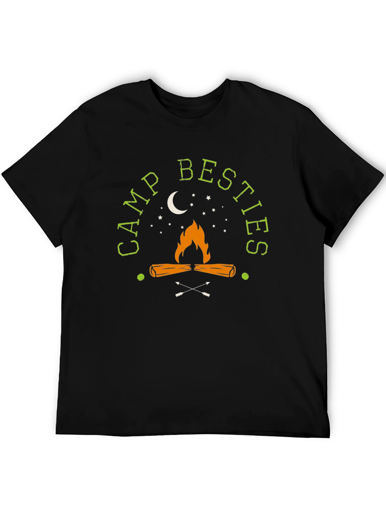 Camp Besties Graphic T-Shirt - Bonfire Design