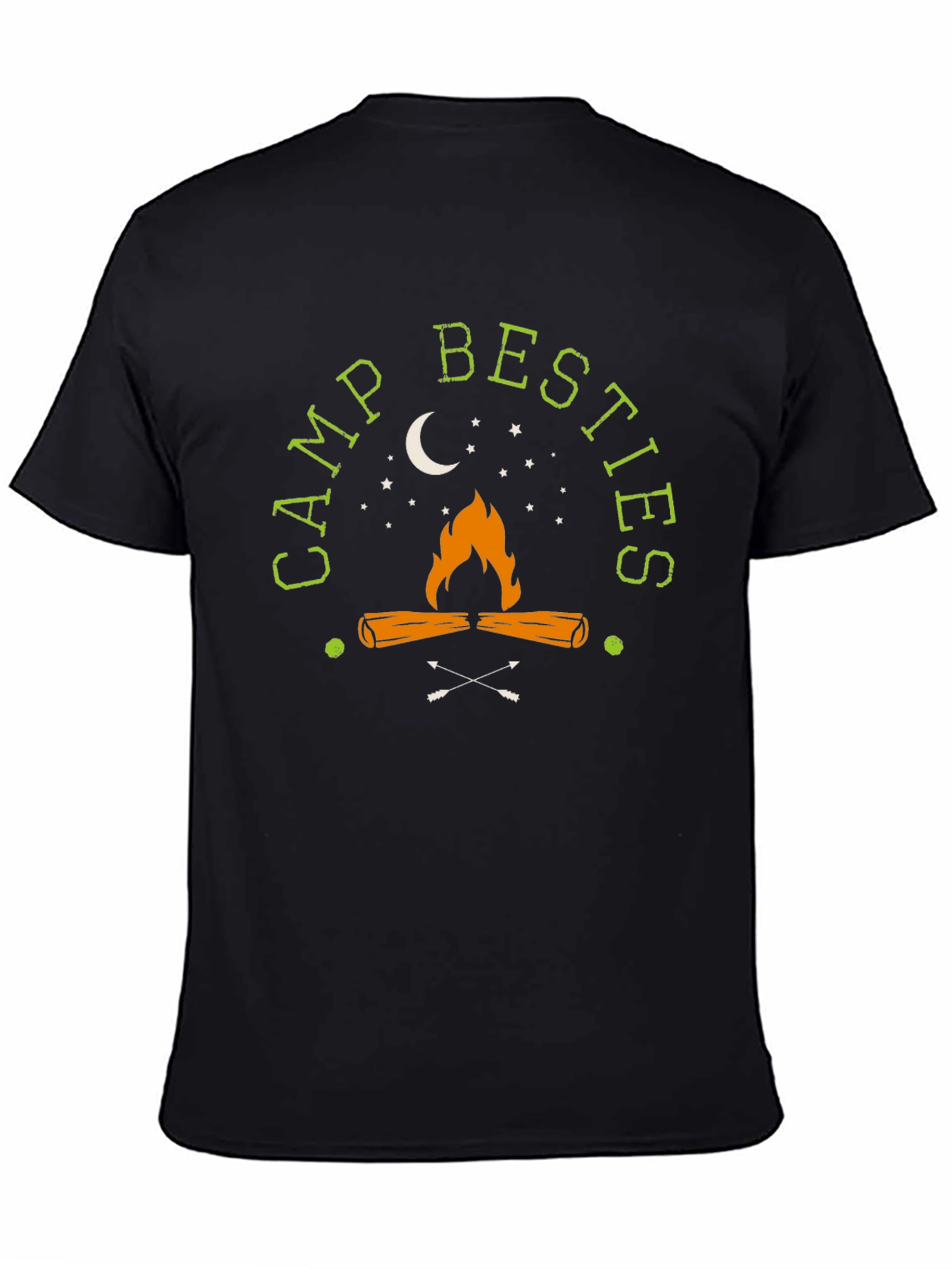 Camp Besties Graphic T-Shirt - Bonfire Design
