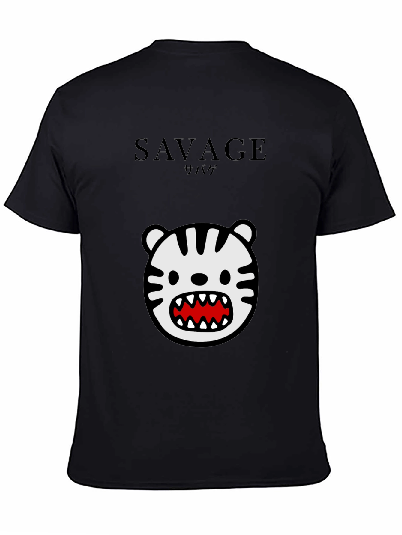 Savage Tiger Graphic Black T-Shirt