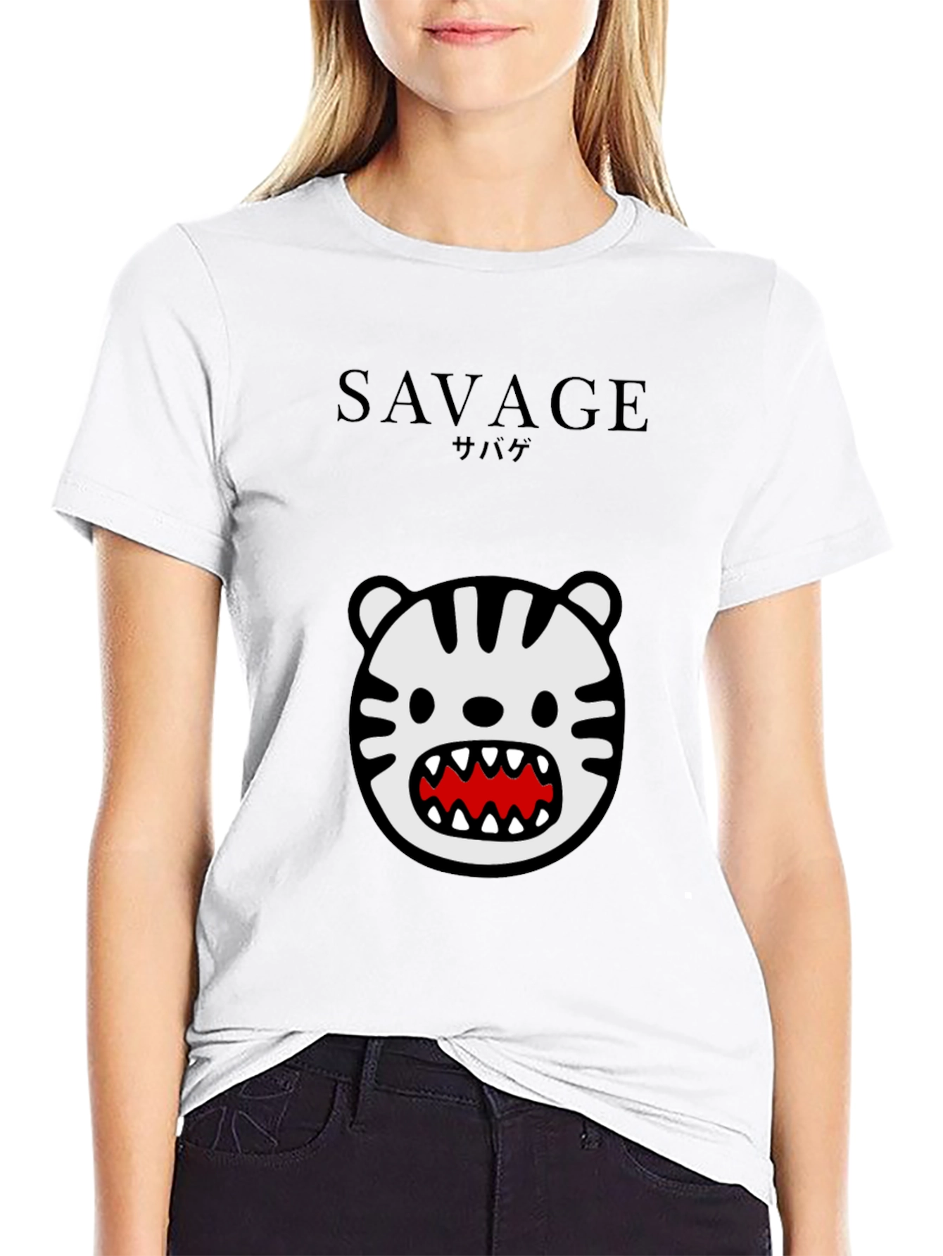 Savage Tiger Graphic Black T-Shirt