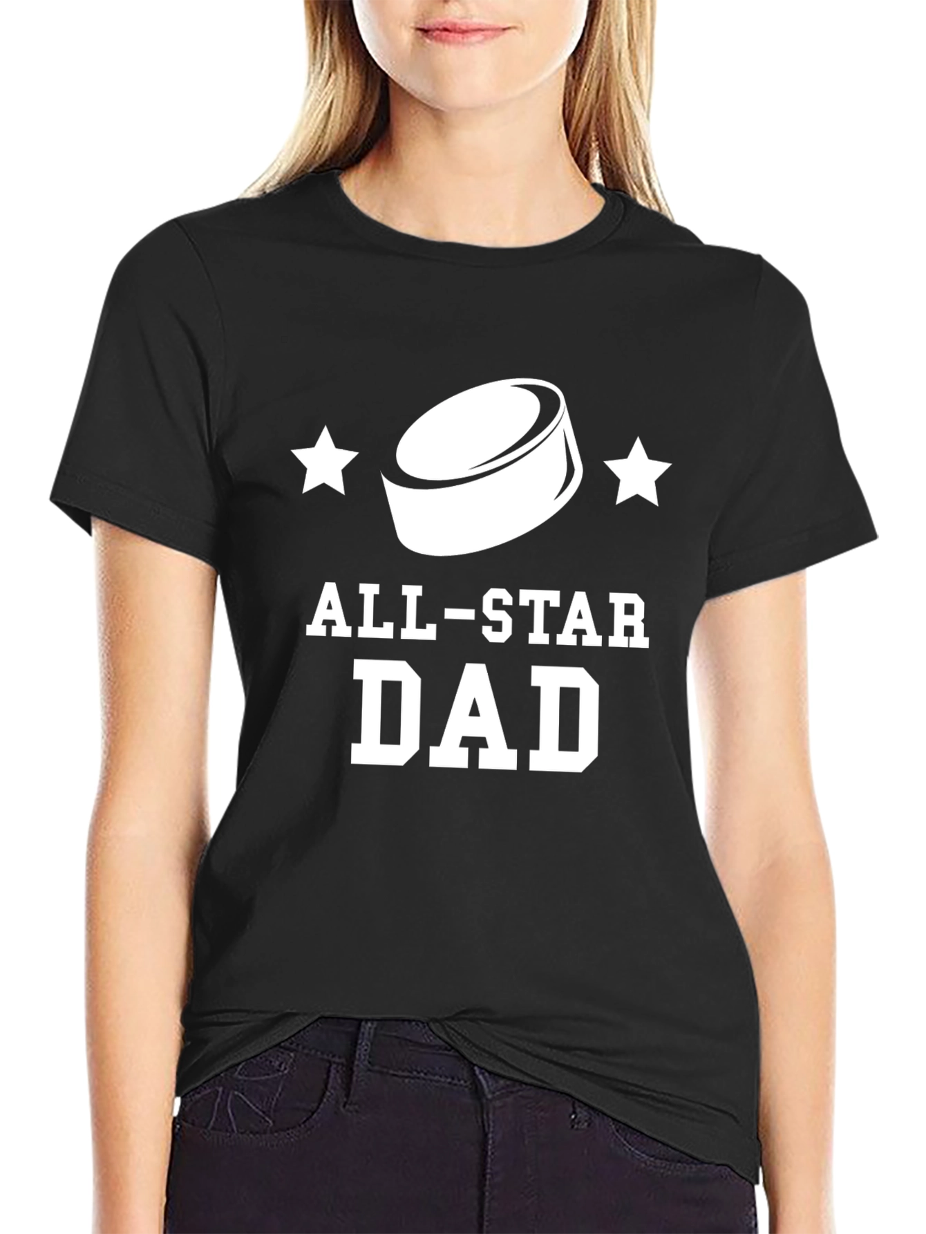 All-Star Dad Black Graphic T-Shirt