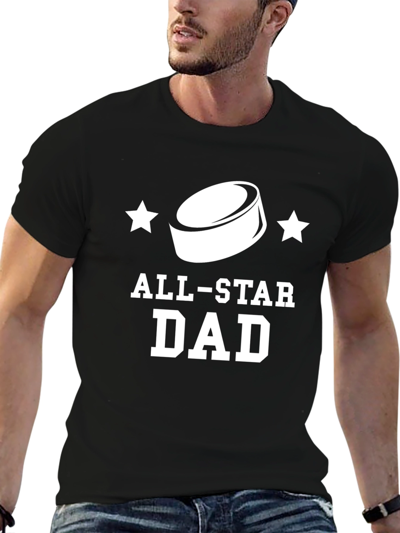 All-Star Dad Black Graphic T-Shirt
