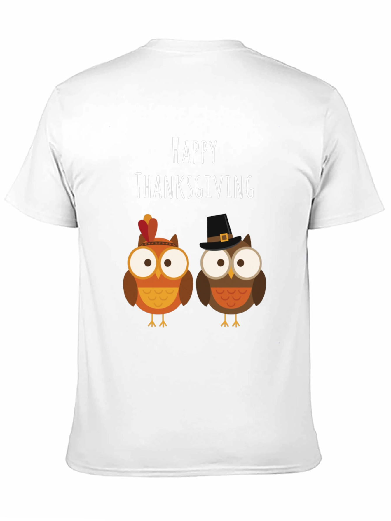 Happy Thanksgiving Owls Graphic T-Shirt