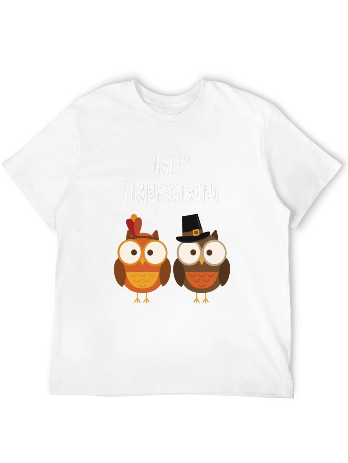 Happy Thanksgiving Owls Graphic T-Shirt