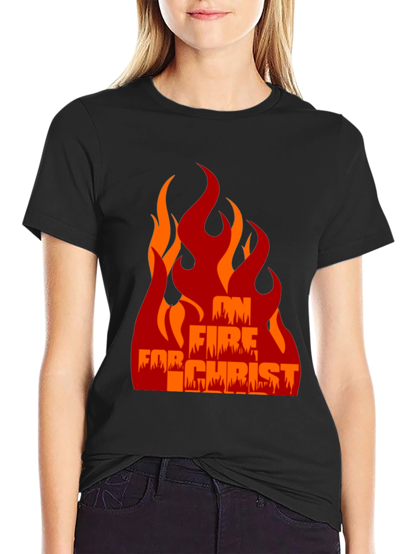 On Fire For Christ Graphic Tee