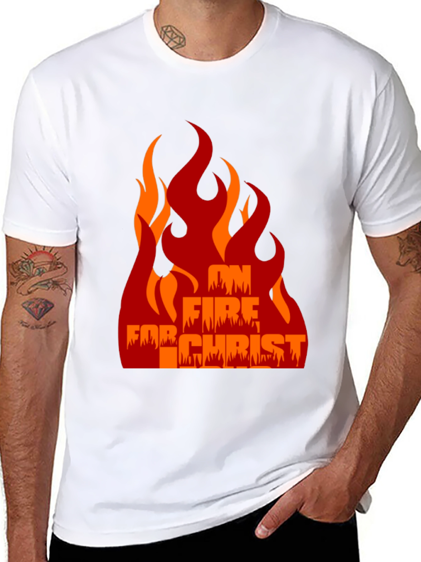 On Fire For Christ Graphic Tee