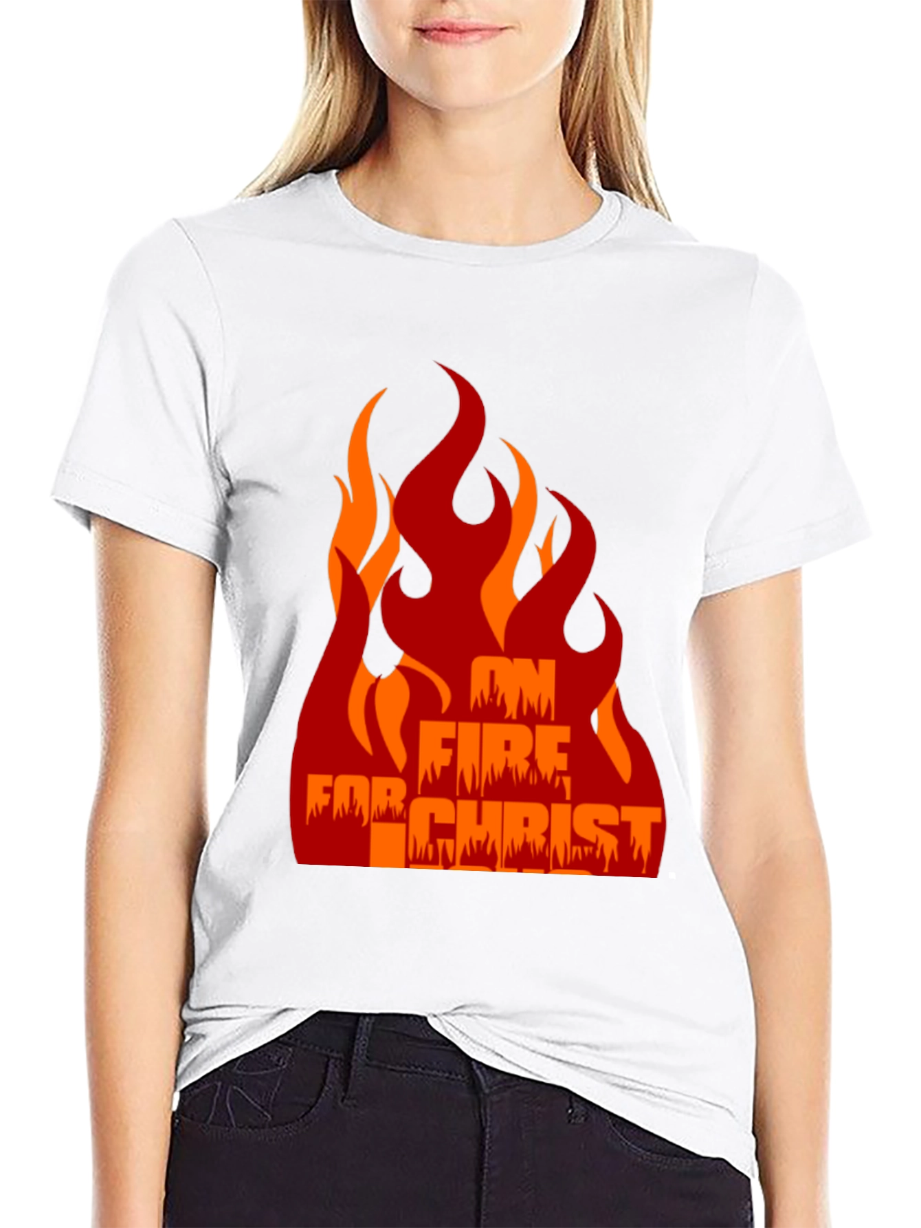 On Fire For Christ Graphic Tee