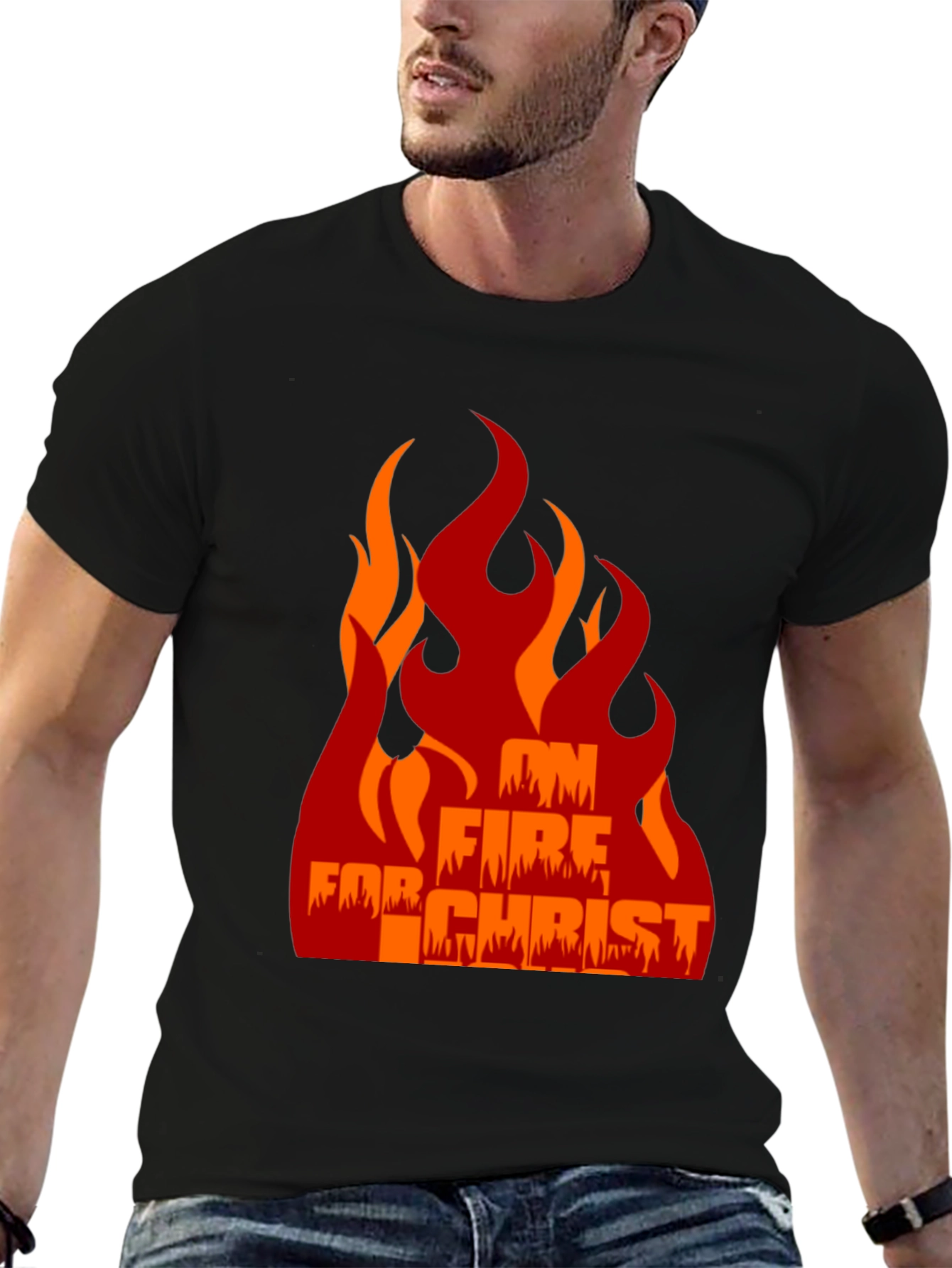 On Fire For Christ Graphic Tee