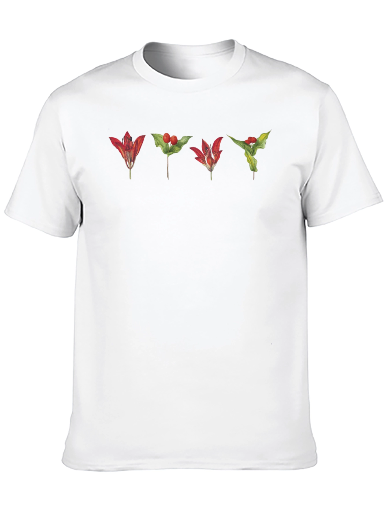 Botanical Red Floral T-Shirt
