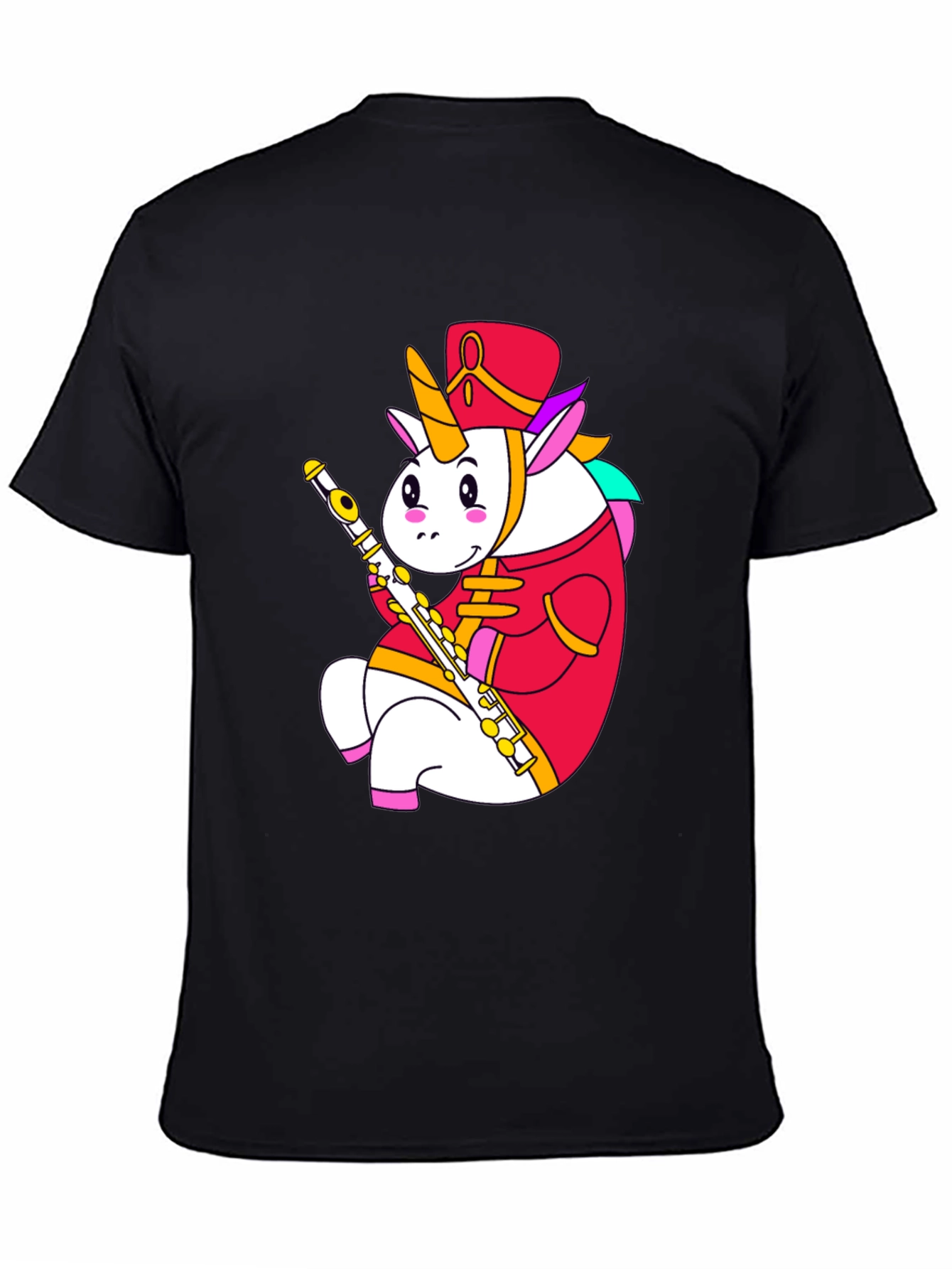 Unicorn Flute Player Graphic T-Shirt