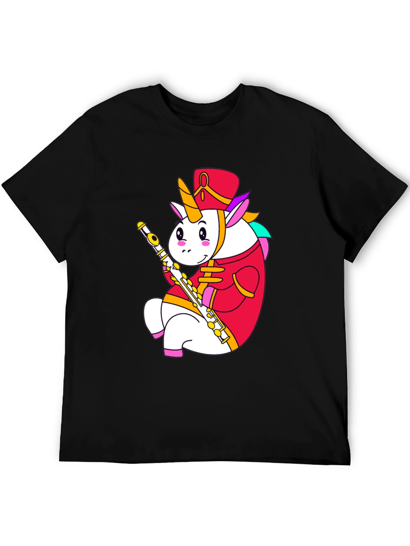 Unicorn Flute Player Graphic T-Shirt