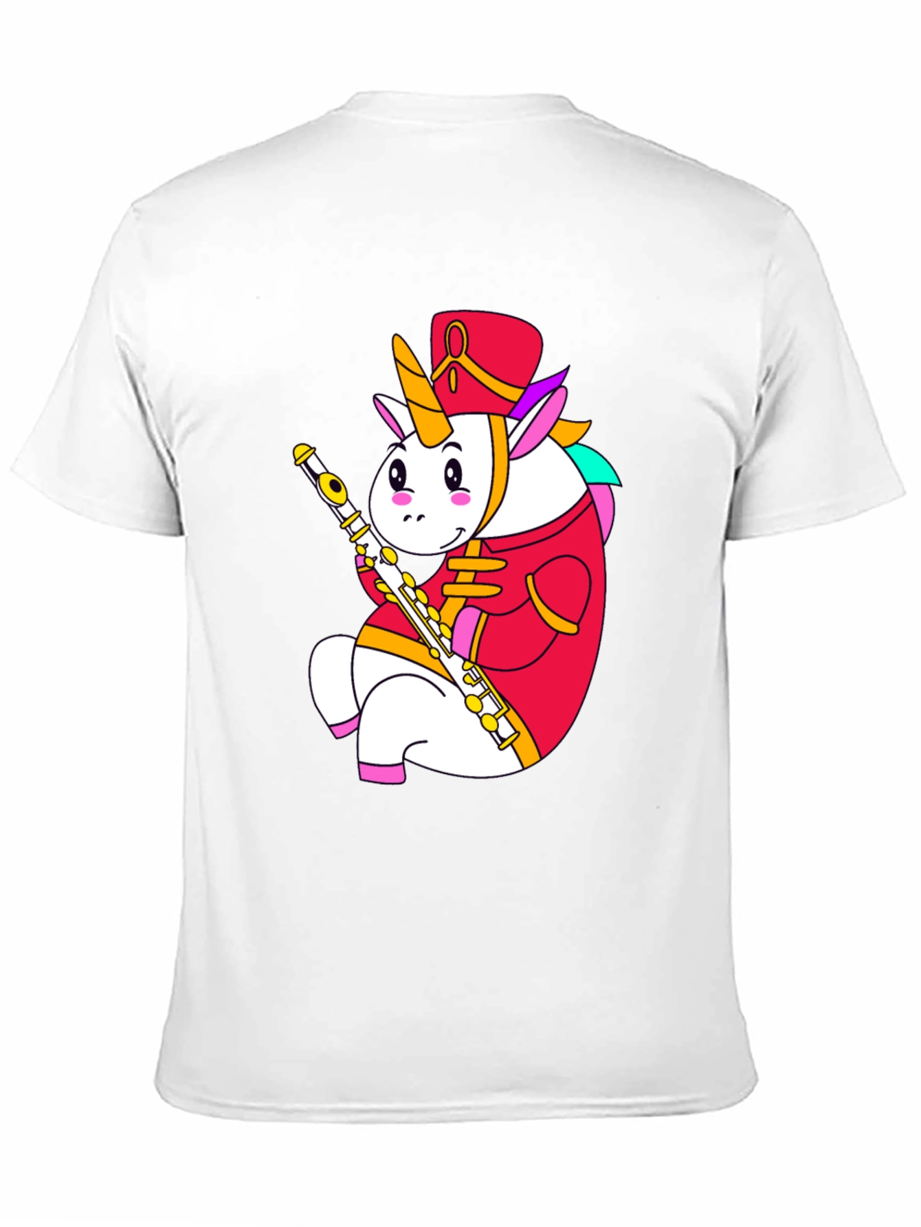 Unicorn Flute Player Graphic T-Shirt