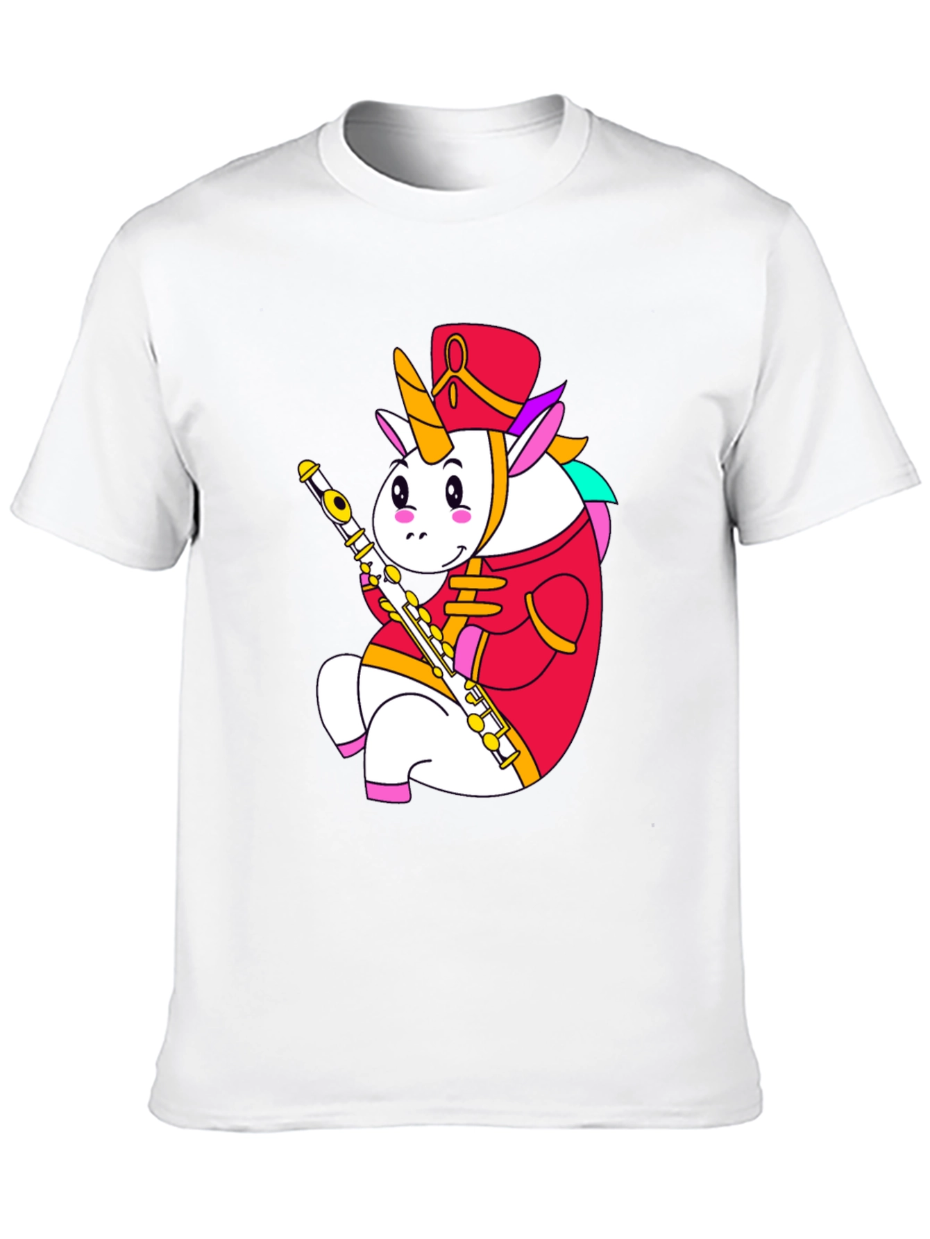 Unicorn Flute Player Graphic T-Shirt