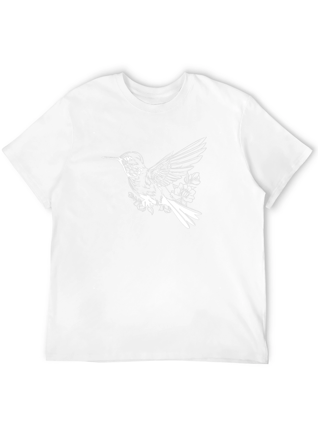 Hummingbird Graphic Tee - Black Casual T-Shirt