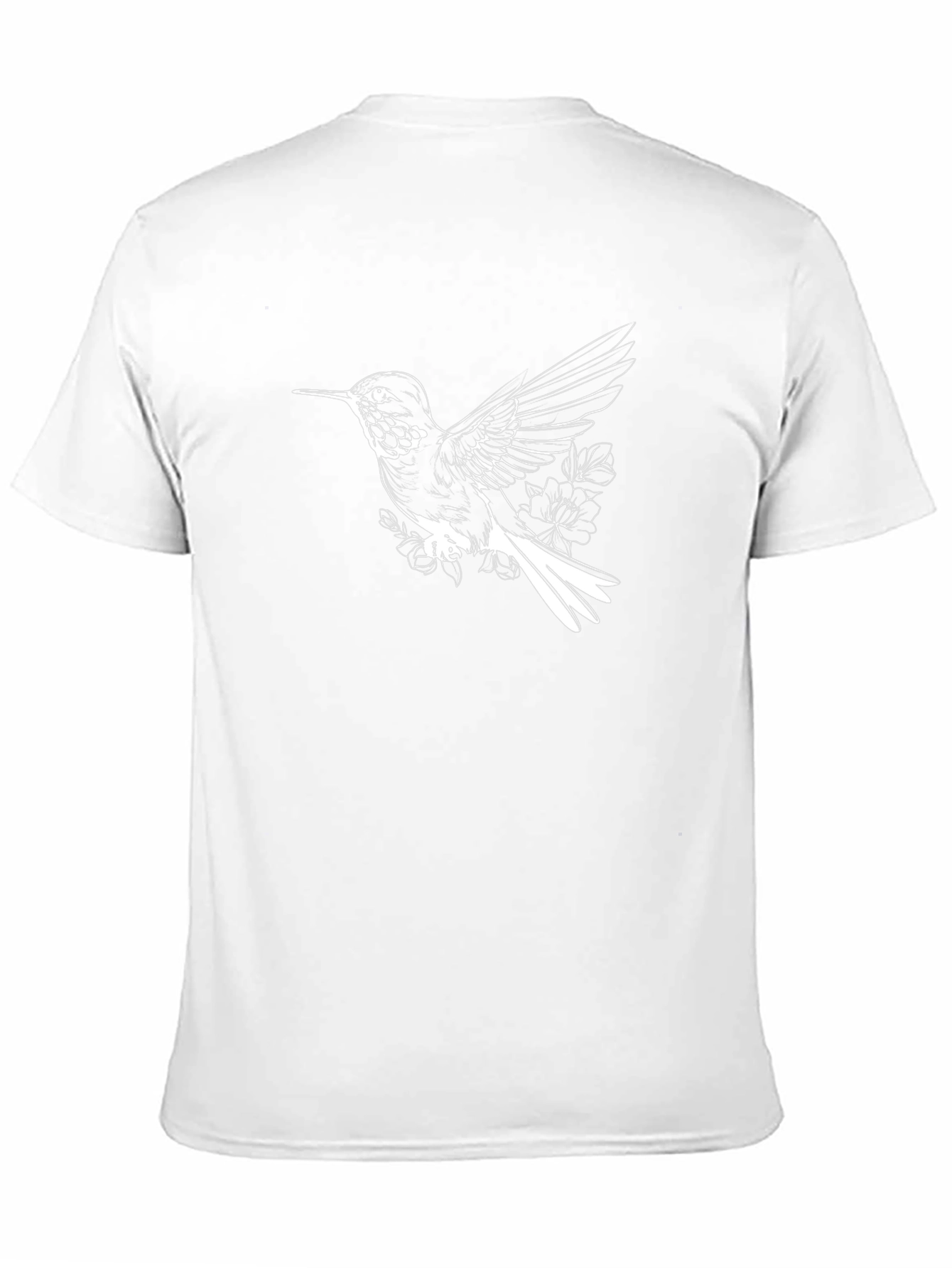 Hummingbird Graphic Tee - Black Casual T-Shirt