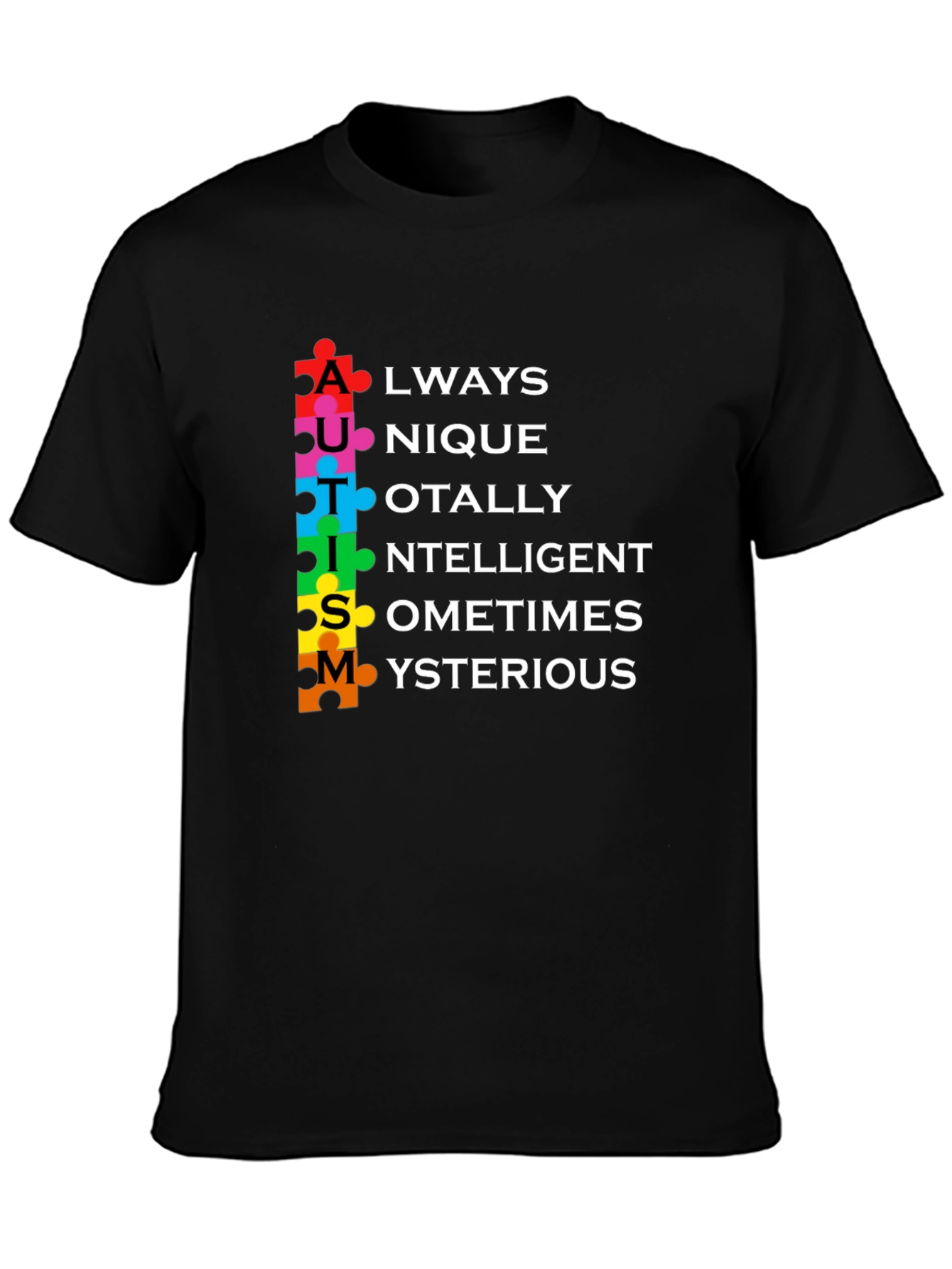 Autism Awareness T-Shirt - Puzzle Piece Design
