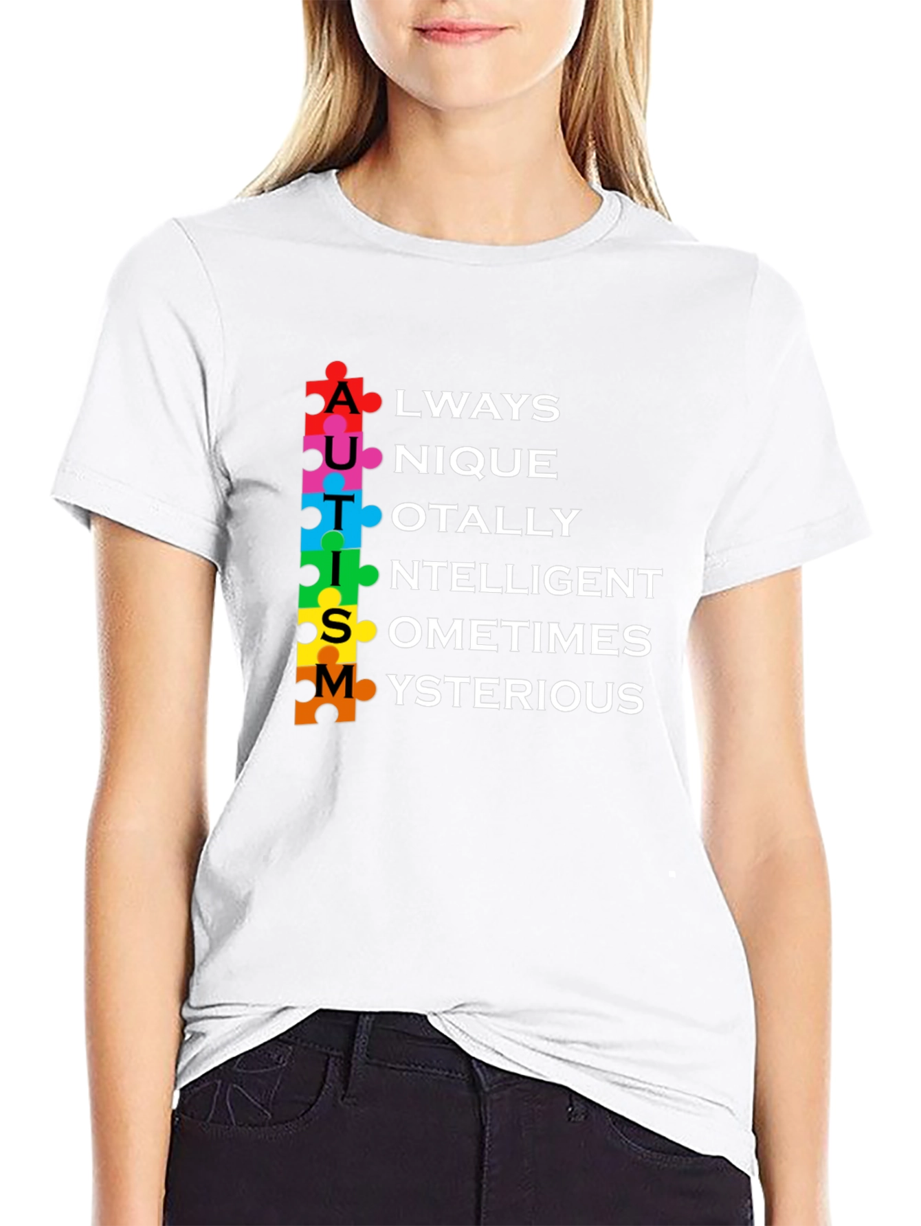 Autism Awareness T-Shirt - Puzzle Piece Design