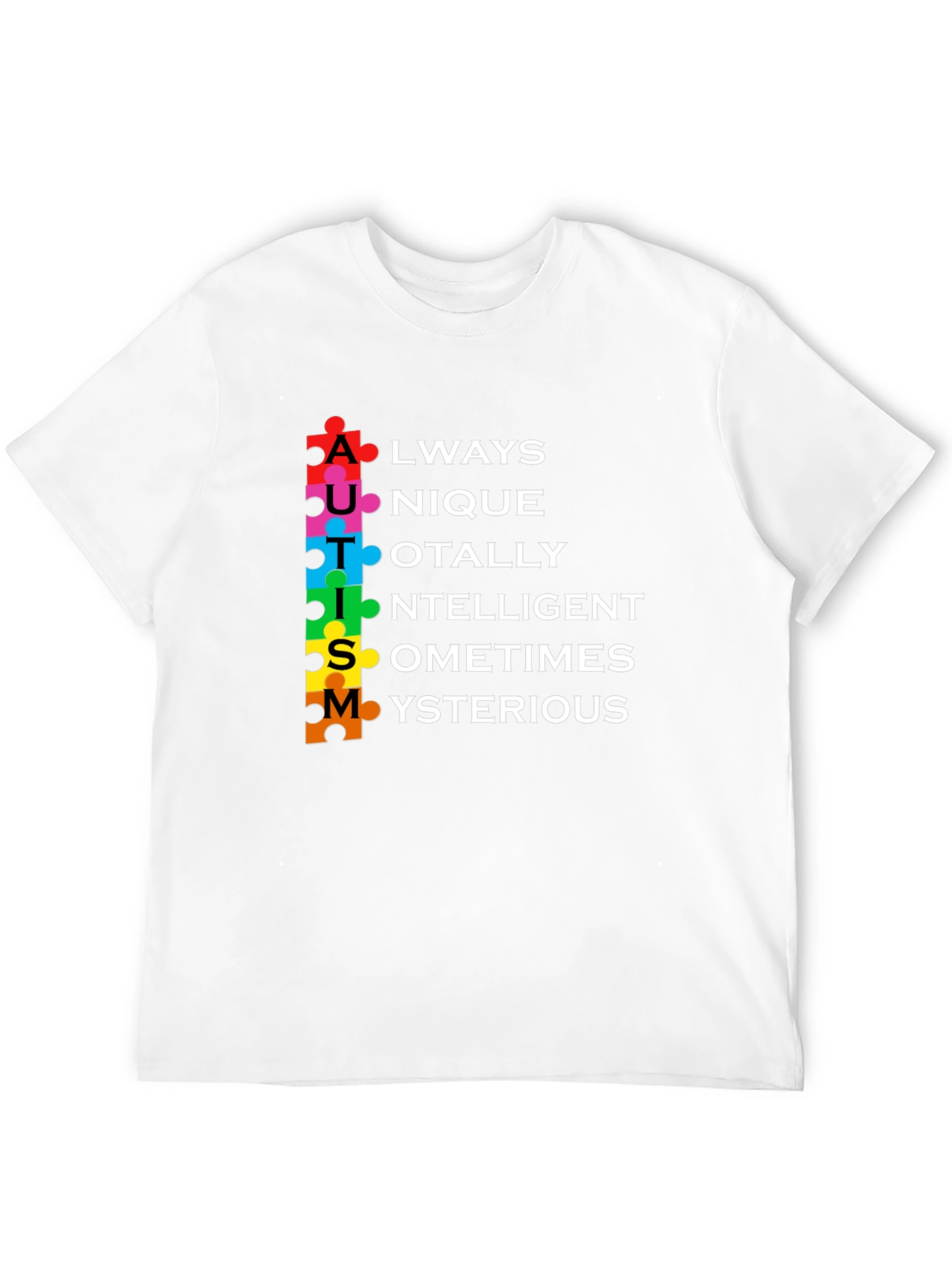 Autism Awareness T-Shirt - Puzzle Piece Design