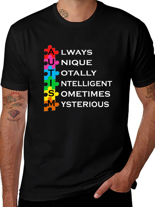Autism Awareness T-Shirt - Puzzle Piece Design