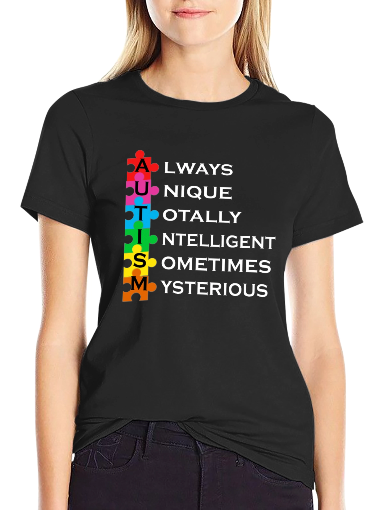 Autism Awareness T-Shirt - Puzzle Piece Design