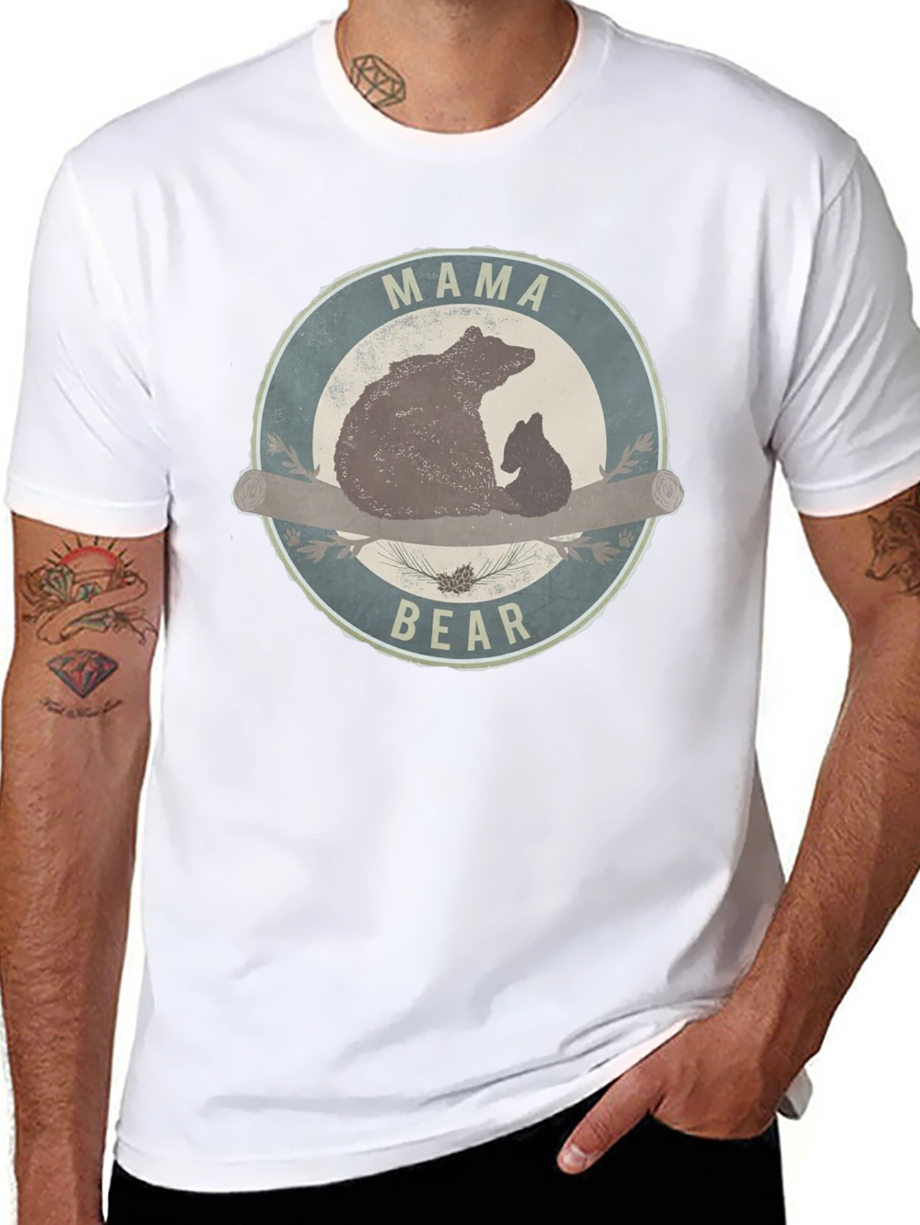 Mama Bear T-Shirt - Round Graphic Tee