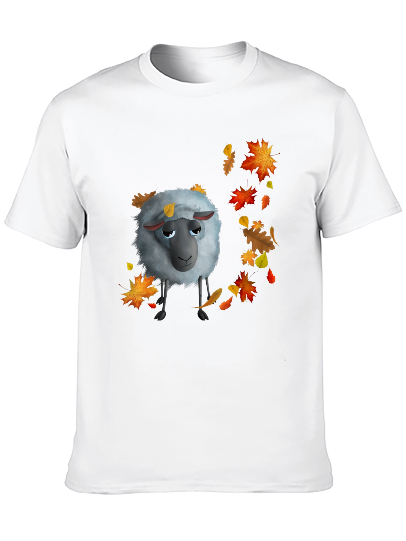 Autumn Sheep Black T-Shirt