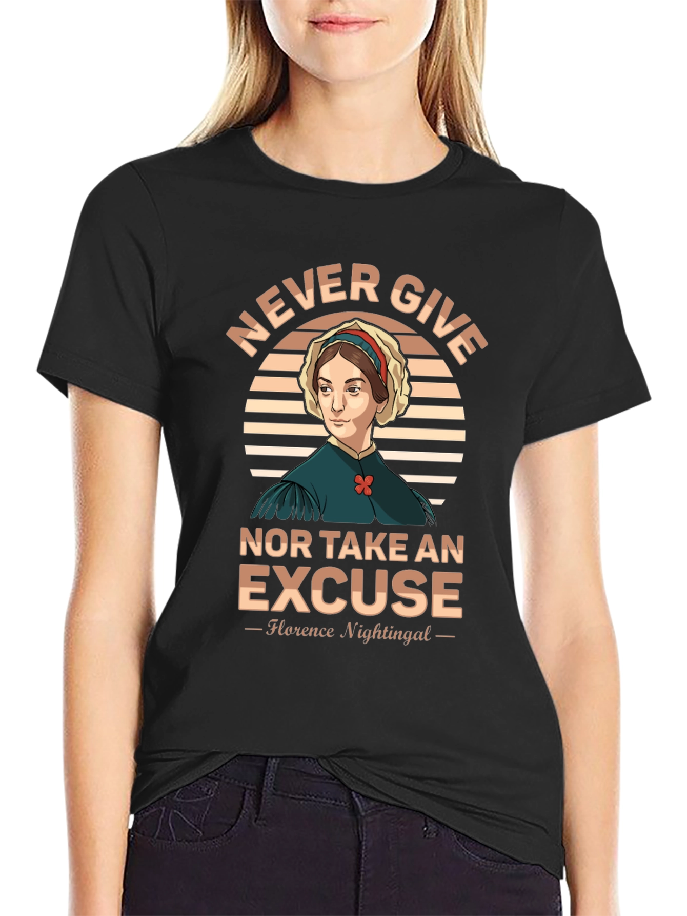 Florence Nightingale T-Shirt - Never Give Up