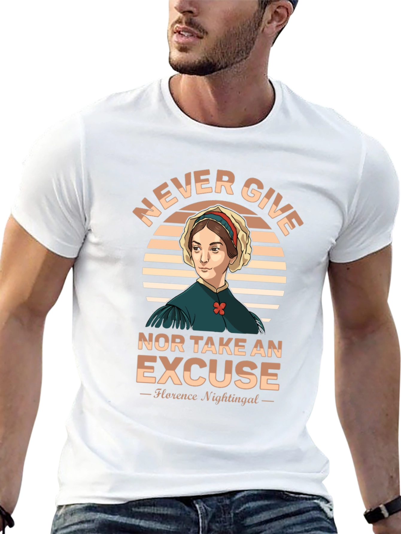 Florence Nightingale T-Shirt - Never Give Up