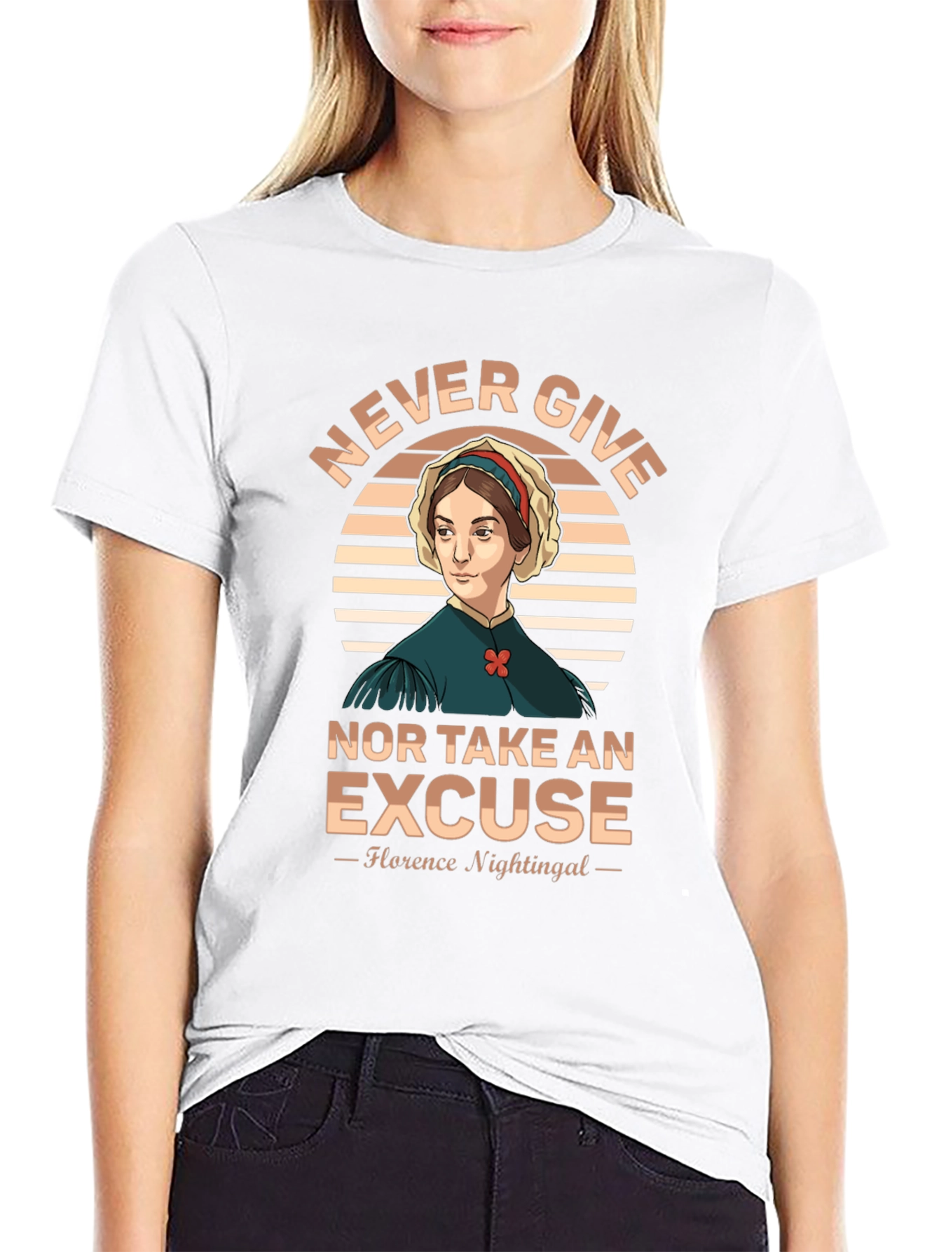 Florence Nightingale T-Shirt - Never Give Up