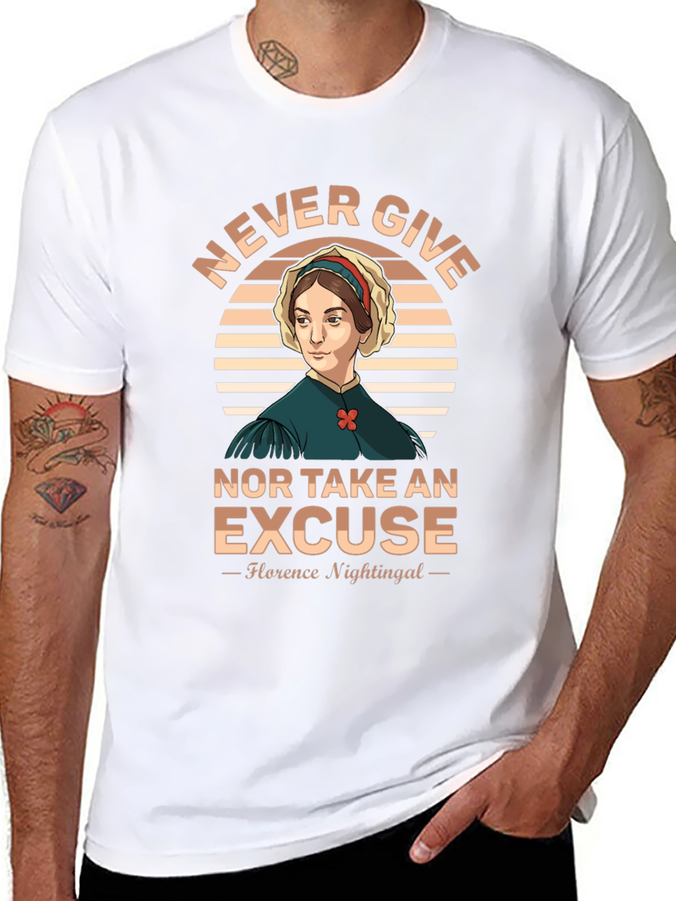Florence Nightingale T-Shirt - Never Give Up