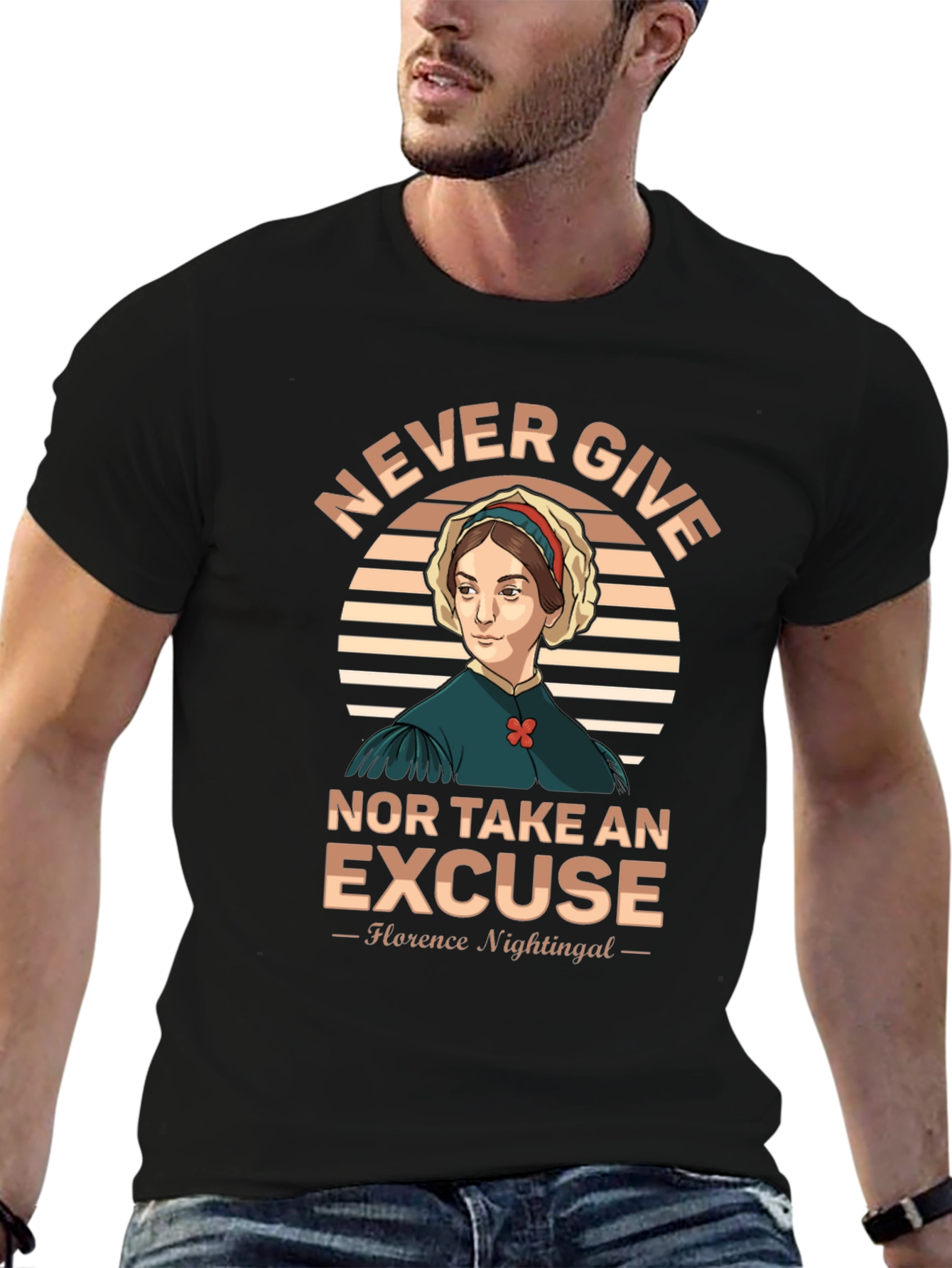 Florence Nightingale T-Shirt - Never Give Up