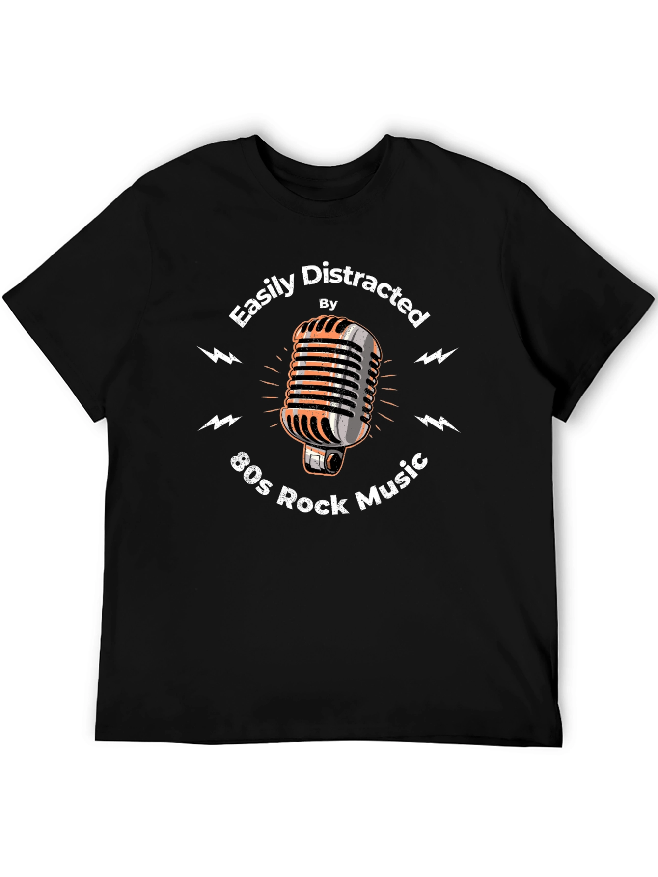80s Rock Music T-Shirt - Easily Distracted Graphic Tee