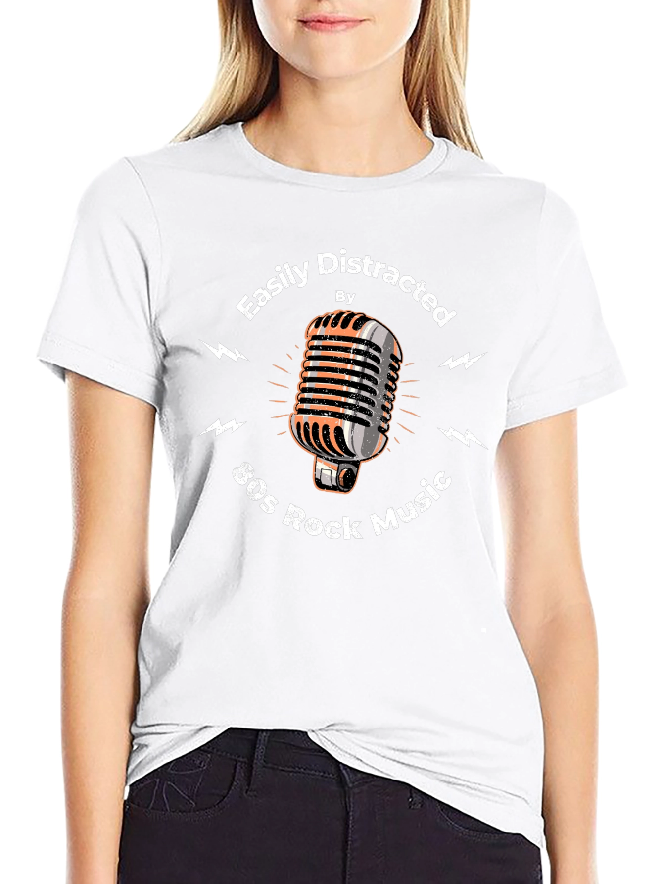 80s Rock Music T-Shirt - Easily Distracted Graphic Tee