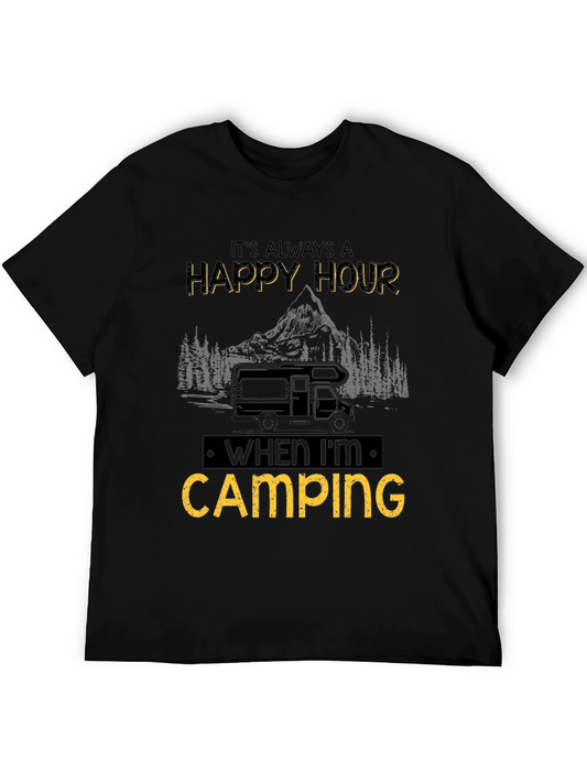 Happy Hour Camping Graphic Tee