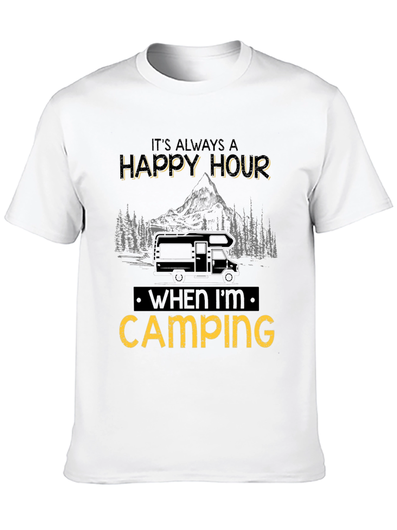 Happy Hour Camping Graphic Tee
