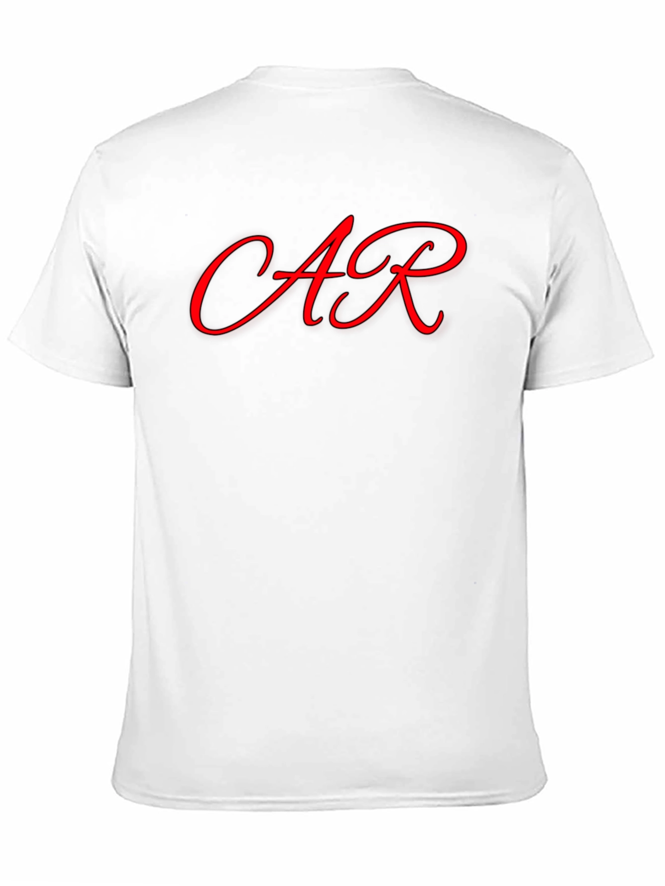 Black T-Shirt with Red AR Lettering